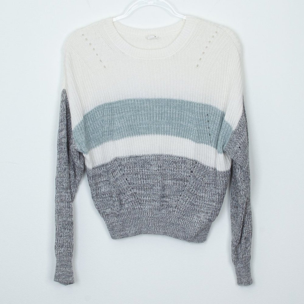 Garage Womens Colorblock Striped Pullover‎ Sweater Size XS Long Sleeve Casual